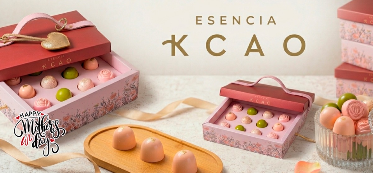 Esencia Kcao hand-painted bonbons and gift boxes